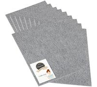 Adsamm® / 10 x placas auto-adhesivas de fieltro recortables / 200x300 mm / gris / rectangulares / almohadillas de fieltro / protectores de suelo para patas de mueble / grosor de 3,5 mm de la máxima calidad