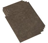 Adsamm® / 10 x placas auto-adhesivas de fieltro recortables / 200x300 mm / marrón / rectangulares / almohadillas de fieltro / protectores de suelo para patas de mueble / grosor de 3,5 mm de la máxima calidad