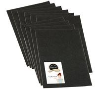 Adsamm® / 10 x Placas Auto-Adhesivas de Fieltro recortables / 200x300 mm/Negro/rectangulares/Almohadillas de Fieltro/Protectores de Suelo para Patas de Mueble/Grosor de 3,5 mm de la máxima Calidad