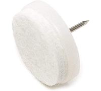 Adsamm® / 100 x Almohadillas con clavo / Ø 28 mm / blanco / redondas / Patas de muebles con clavo de la máxima calidad de Adsamm®