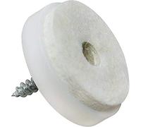 Adsamm® / 100 x Almohadillas con tornillo / Ø 28 mm / blanco / redondas / Patas de muebles con tornillo de la máxima calidad de Adsamm®