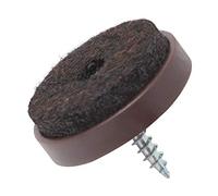Adsamm® / 100 x Almohadillas con Tornillo/Ø 28 mm/marrón/Redondas/Patas de Muebles con Tornillo de la máxima Calidad de Adsamm®