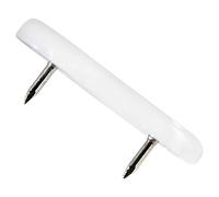 Adsamm® / 100 x Deslizante de plástico con clavo / 18x44 mm / blanco / rectangulares / Patas de muebles con clavo de la máxima calidad de Adsamm®