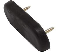 Adsamm® / 100 x Deslizante de plástico con clavo / 18x44 mm / negro / rectangulares / Patas de muebles con clavo de la máxima calidad de Adsamm®