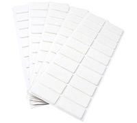 Adsamm® / 100 x deslizantes de Fieltro autoadhesivos/Blanco / 20x40 mm/Rectangular/Deslizantes de Fieltro para Muebles de 3,5 mm de Grosor/Deslizantes para Muebles y Suelos