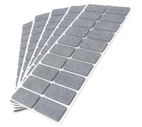Adsamm® / 100 x deslizantes de Fieltro autoadhesivos/Gris / 20x40 mm/Rectangular/Deslizantes de Fieltro para Muebles de 3,5 mm de Grosor/Deslizantes para Muebles y Suelos