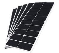 Adsamm® / 100 x deslizantes de Fieltro autoadhesivos/Negro / 20x40 mm/Rectangular/Deslizantes de Fieltro para Muebles de 3,5 mm de Grosor/Deslizantes para Muebles y Suelos