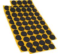 Adsamm® / 108 x Almohadillas Antideslizantes Autoadhesivas de Caucho Celular EPDM/ø 24 mm/Negro/Redondo/Deslizantes Antideslizantes de 2,5 mm de Espesor