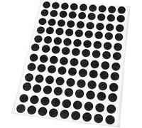 Adsamm® / 108 x almohadillas de fieltro / Ø 10 mm / negro / redondo / Protectores de suelo para patas de mueble / auto-adhesivos / con grosor de 1,5 mm de la máxima calidad