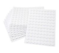 Adsamm® / 1080 x Almohadillas de Fieltro/Ø 10 mm/Blanco/Redondo/Protectores de Suelo para Patas de Mueble/Auto-Adhesivos/con Grosor de 1,5 mm de la máxima Calidad