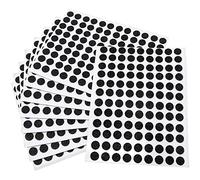 Adsamm® / 1080 x almohadillas de fieltro / Ø 10 mm / negro / redondo / Protectores de suelo para patas de mueble / auto-adhesivos / con grosor de 1,5 mm de la máxima calidad