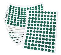 Adsamm® / 1080 x almohadillas de fieltro / Ø 10 mm / verde / redondo / Protectores de suelo para patas de mueble / auto-adhesivos / con grosor de 1,5 mm de la máxima calidad