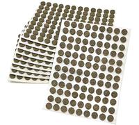 Adsamm® / 1080 x deslizantes de Fieltro autoadhesivos/Marrón/ø 10 mm/Redondo/Deslizantes de Fieltro para Muebles de 3,5 mm de Grosor/Deslizantes para Muebles y Suelos