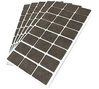 Adsamm® / 120 x deslizantes de Fieltro autoadhesivos/Marrón / 25x35 mm/Rectangular/Deslizantes de Fieltro para Muebles de 3,5 mm de Grosor/Deslizantes para Muebles y Suelos