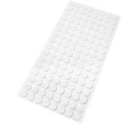 Adsamm® / 128 x almohadillas de fieltro / Ø 12 mm / blanco / redondo / Protectores de suelo para patas de mueble / auto-adhesivos / con grosor de 1,5 mm de la máxima calidad
