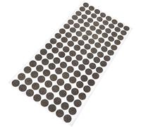 Adsamm® / 128 x almohadillas de fieltro / Ø 12 mm / marrón / redondo / Protectores de suelo para patas de mueble / auto-adhesivos / con grosor de 1,5 mm de la máxima calidad