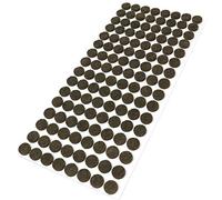 Adsamm® / 128 x deslizantes de Fieltro autoadhesivos/Marrón/ø 12 mm/Redondo/Deslizantes de Fieltro para Muebles de 3,5 mm de Grosor/Deslizantes para Muebles y Suelos