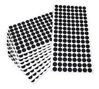 Adsamm® / 1280 x almohadillas de fieltro / Ø 12 mm / negro / redondo / Protectores de suelo para patas de mueble / auto-adhesivos / con grosor de 1,5 mm de la máxima calidad