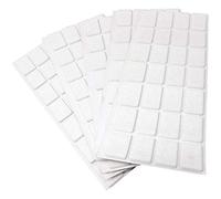 Adsamm® / 140 x deslizantes de Fieltro autoadhesivos/Blanco / 20x30 mm/Rectangular/Deslizantes de Fieltro para Muebles de 3,5 mm de Grosor/Deslizantes para Muebles y Suelos