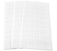 Adsamm® / 150 x Almohadillas de Fieltro / 20x20 mm/Blanco/Redondo/Protectores de Suelo para Patas de Mueble/Auto-Adhesivos/con Grosor de 1,5 mm de la máxima Calidad