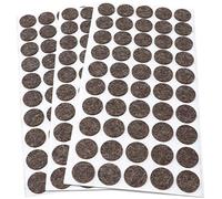 Adsamm® / 150 x Almohadillas de Fieltro de Lana Genuino/Ø 20 mm/marrón/Redondo/Protectores de Suelo para Patas de Mueble/Auto-Adhesivos/con Grosor de 3 mm