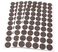 Adsamm® / 150 x Almohadillas de Fieltro de Lana Genuino/Ø 22 mm/marrón/Redondo/Protectores de Suelo para Patas de Mueble/Auto-Adhesivos/con Grosor de 3 mm