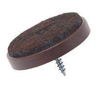 Adsamm® / 16 x Almohadillas con tornillo / Ø 40 mm / marrón / redondas / Patas de muebles con tornillo de la máxima calidad de Adsamm®