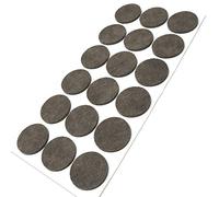 Adsamm® / 18 x deslizantes de Fieltro autoadhesivos/Marrón/ø 36 mm/Redondo/Deslizantes de Fieltro para Muebles de 3,5 mm de Grosor/Deslizantes para Muebles y Suelos