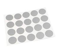 Adsamm® / 20 tapas/plata/diámetro 13 mm/redondo / 0,45 mm fino adhesivo para muebles