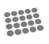 Adsamm® / 20 x tapas de cubierta | Ø 0.51'' (Ø 1,3 cm) | gris oscuro | redondo | 0,018'' (0,45 mm) delgado, parches autoadhesivos para muebles por Adsamm®