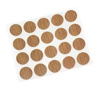 Adsamm® / 20 x tapas/roble/Ø 13 mm/redondo / 0,45 mm fino autoadhesivo para muebles