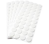Adsamm® / 200 x deslizantes de Fieltro autoadhesivos/Blanco/ø 18 mm/Redondo/Deslizantes de Fieltro para Muebles de 3,5 mm de Grosor/Deslizantes para Muebles y Suelos