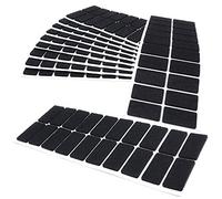 Adsamm® / 200 x deslizantes de Fieltro autoadhesivos/Negro / 20x40 mm/Rectangular/Deslizantes de Fieltro para Muebles de 3,5 mm de Grosor/Deslizantes para Muebles y Suelos