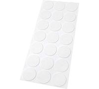 Adsamm® / 21 x almohadillas de fieltro / Ø 30 mm / blanco / redondo / Protectores de suelo para patas de mueble / auto-adhesivos / con grosor de 1,5 mm de la máxima calidad