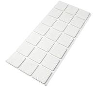 Adsamm® / 21 x deslizantes de Fieltro autoadhesivos/Blanco / 30x30 mm/Cuadrado/Deslizantes de Fieltro para Muebles de 3,5 mm de Grosor/Deslizantes para Muebles y Suelos