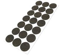 Adsamm® / 21 x deslizantes de Fieltro autoadhesivos/Marrón/ø 30 mm/Redondo/Deslizantes de Fieltro para Muebles de 3,5 mm de Grosor/Deslizantes para Muebles y Suelos