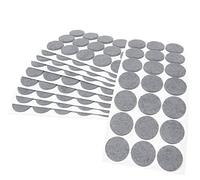 Adsamm® / 210 x deslizantes de Fieltro autoadhesivos/Gris/ø 30 mm/Redondo/Deslizantes de Fieltro para Muebles de 3,5 mm de Grosor/Deslizantes para Muebles y Suelos