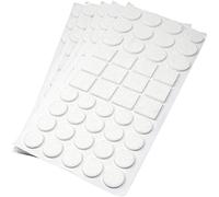 Adsamm® / 220 x almohadillas de fieltro / blanco / diferentes tamaños / Ø 28 mm / Ø 20 mm / 25x25 mm / Protectores de suelo para patas de mueble / auto-adhesivos / con grosor de 3,5 mm de la máxima calidad