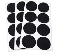 Adsamm® / 24 x almohadillas de fieltro / Ø 50 mm / negro / redondo / Protectores de suelo para patas de mueble / auto-adhesivos / con grosor de 1,5 mm de la máxima calidad