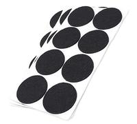 Adsamm® / 24 x deslizantes de Fieltro autoadhesivos/Negro/ø 50 mm/Redondo/Deslizantes de Fieltro para Muebles de 3,5 mm de Grosor/Deslizantes para Muebles y Suelos