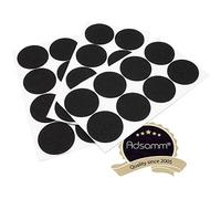 Adsamm® / 24 x deslizantes de Fieltro autoadhesivos/Negro/ø 60 mm/Redondo/Deslizantes de Fieltro para Muebles de 3,5 mm de Grosor/Deslizantes para Muebles y Suelos