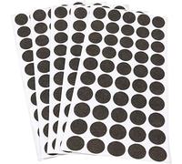 Adsamm® / 250 x almohadillas de fieltro / Ø 20 mm / marrón / redondo / Protectores de suelo para patas de mueble / auto-adhesivos / con grosor de 1,5 mm de la máxima calidad