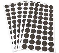 Adsamm® / 250 x almohadillas de fieltro / 20x20 mm / marrón / redondo / Protectores de suelo para patas de mueble / auto-adhesivos / con grosor de 1,5 mm de la máxima calidad