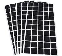 Adsamm® / 250 x Almohadillas de Fieltro / 20x20 mm/Negro/Redondo/Protectores de Suelo para Patas de Mueble/Auto-Adhesivos/con Grosor de 1,5 mm de la máxima Calidad