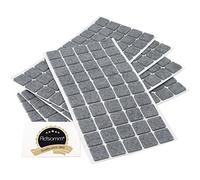 Adsamm® / 250 x deslizantes de Fieltro autoadhesivos/Gris / 20x20 mm/Cuadrado/Deslizantes de Fieltro para Muebles de 3,5 mm de Grosor/Deslizantes para Muebles y Suelos