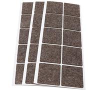 Adsamm® / 30 x Almohadillas de Fieltro de Lana Genuino / 45x45 mm/marrón/Cuadrado/Protectores de Suelo para Patas de Mueble/Auto-Adhesivos/con Grosor de 3 mm