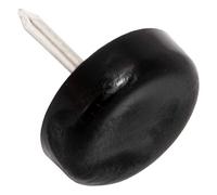 Adsamm® / 32 x Deslizante de plástico con clavo / Ø 18 mm / negro / redondas / Patas de muebles con clavo de la máxima calidad de Adsamm®