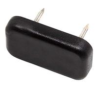 Adsamm® / 32 x Deslizante de plástico con clavo / 18x30 mm / negro / rectangulares / Patas de muebles con clavo de la máxima calidad de Adsamm®