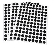Adsamm® / 324 x almohadillas de fieltro / Ø 10 mm / negro / redondo / Protectores de suelo para patas de mueble / auto-adhesivos / con grosor de 1,5 mm de la máxima calidad
