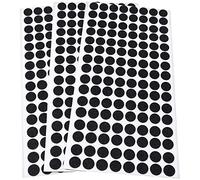 Adsamm® / 384 x almohadillas de fieltro / Ø 12 mm / negro / redondo / Protectores de suelo para patas de mueble / auto-adhesivos / con grosor de 1,5 mm de la máxima calidad